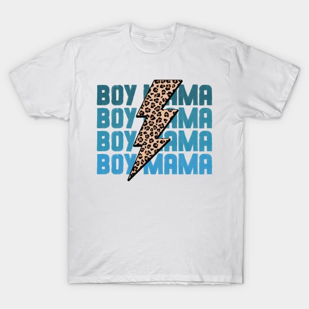 Boy Mama Lightning Leopard Best Mom Ever T-Shirt by Way Down South